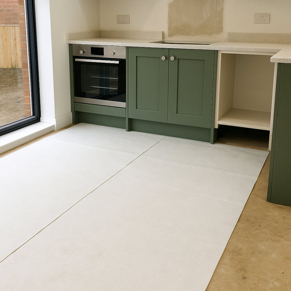 Breathable Adhesive Floor Protection LD - White - 1m x 10m