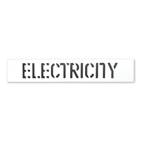 First Fix Stencil - 'Electricity' - 150mm x 805mm x 3mm