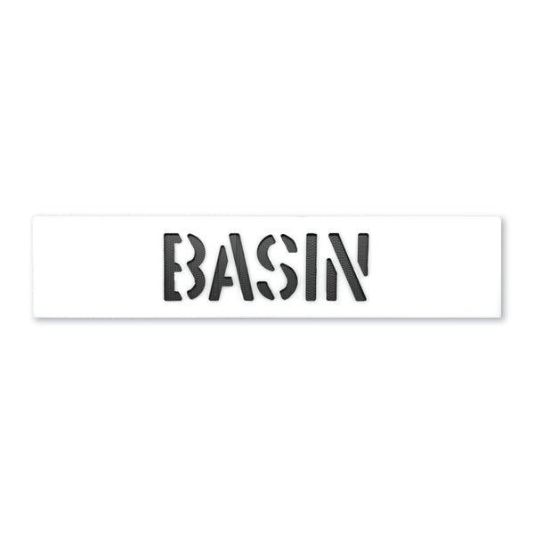 First Fix Stencil - 'Basin' - 150mm x 650mm x 3mm