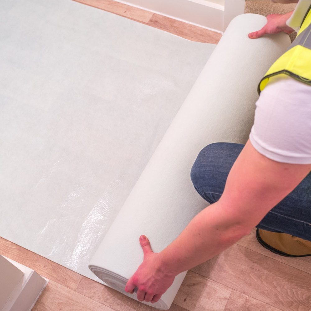 Spriteshield 39'' X 100' Heavy-Duty Temporary Floor Protection For Construction & Renovation, Green, Surface Protection Film For Hardwood Floors, Tile&Hard Paint Protection. (H-300G 39'' X 100