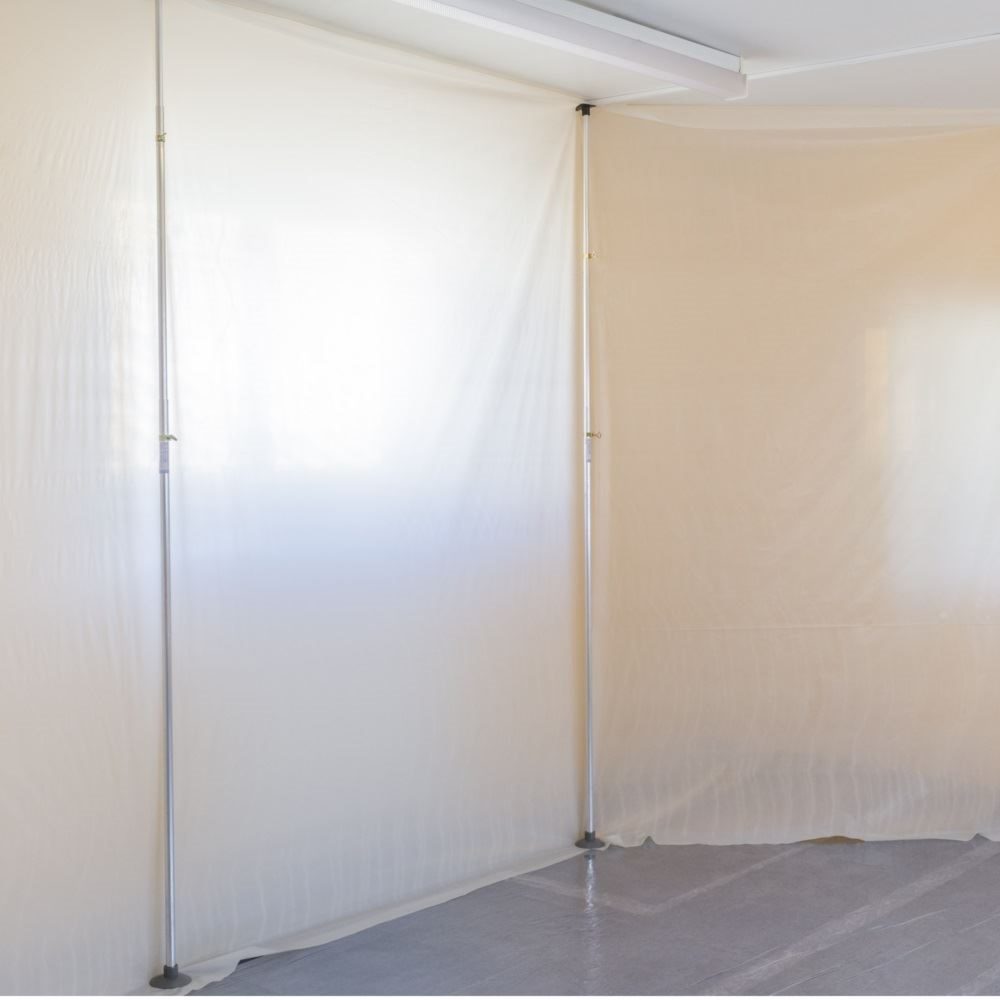 Polythene Screening Material - Flame Retardant - White